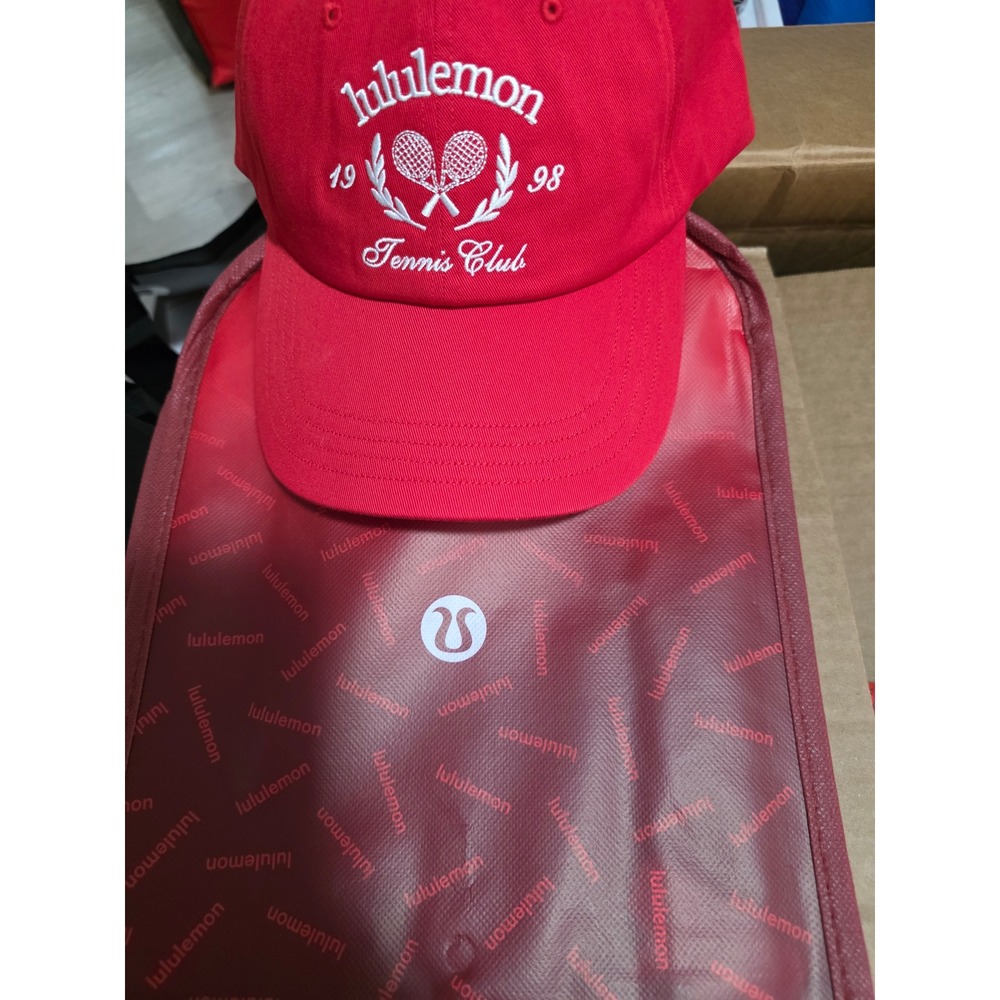 Lululemon Tennis Club 1998 Unisex Classic Ball Cap Red LU9C12S Hat NWT